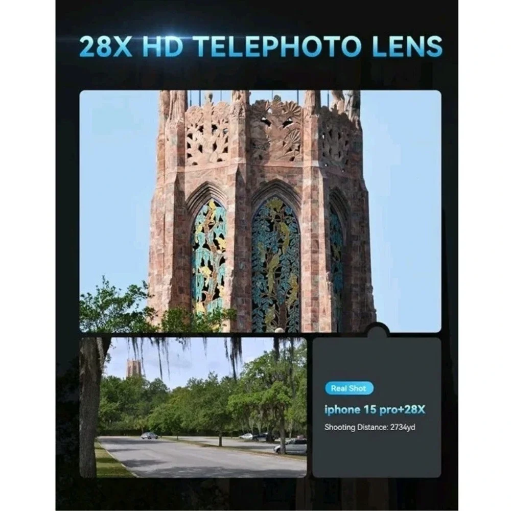 APEXEL HD 28x Long‎ Range Monocular Zoom Telephoto Lens With Tripod for Phones